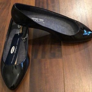 NWT Women’s Dr Scholl’s Really, Black Patent Flats